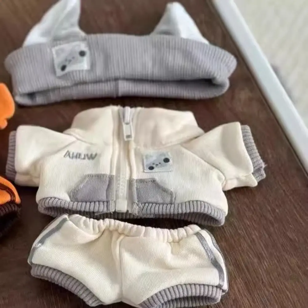 Hoodie 20cm Plush Toy Clothes Overalls Shoulder Strap Cotton Doll Clothes Sportswear Mini Plush Toy Clothes Children's Gift