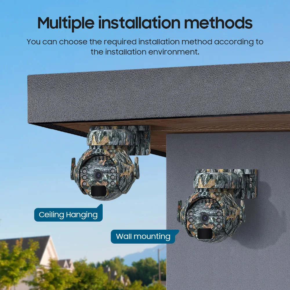 New solar powered camera, outdoor camouflage animal detection camera, 4G solar powered monitor
