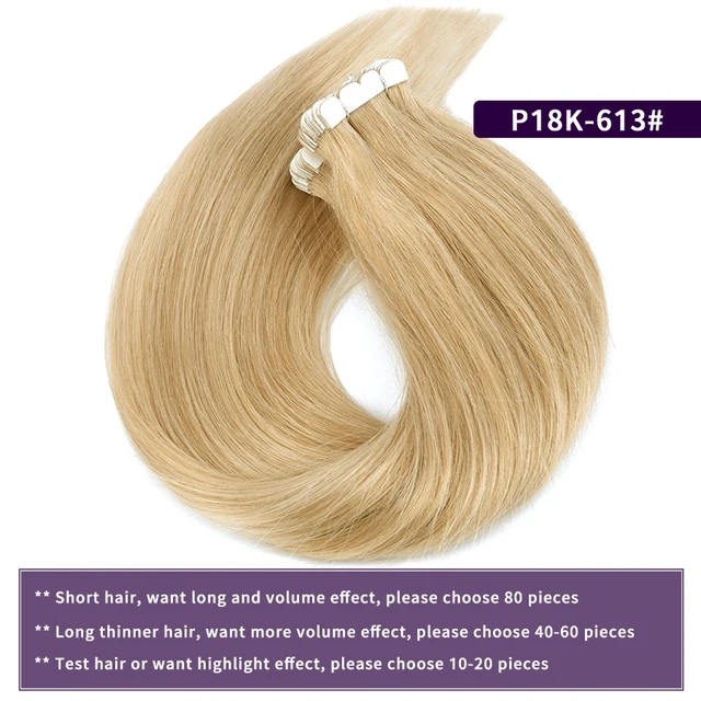 MW Mini Tape In Human Hair Extensions Natural Straight Hair Machine Remy Invisible Skin Weft Adhesive Glue On Hair 12