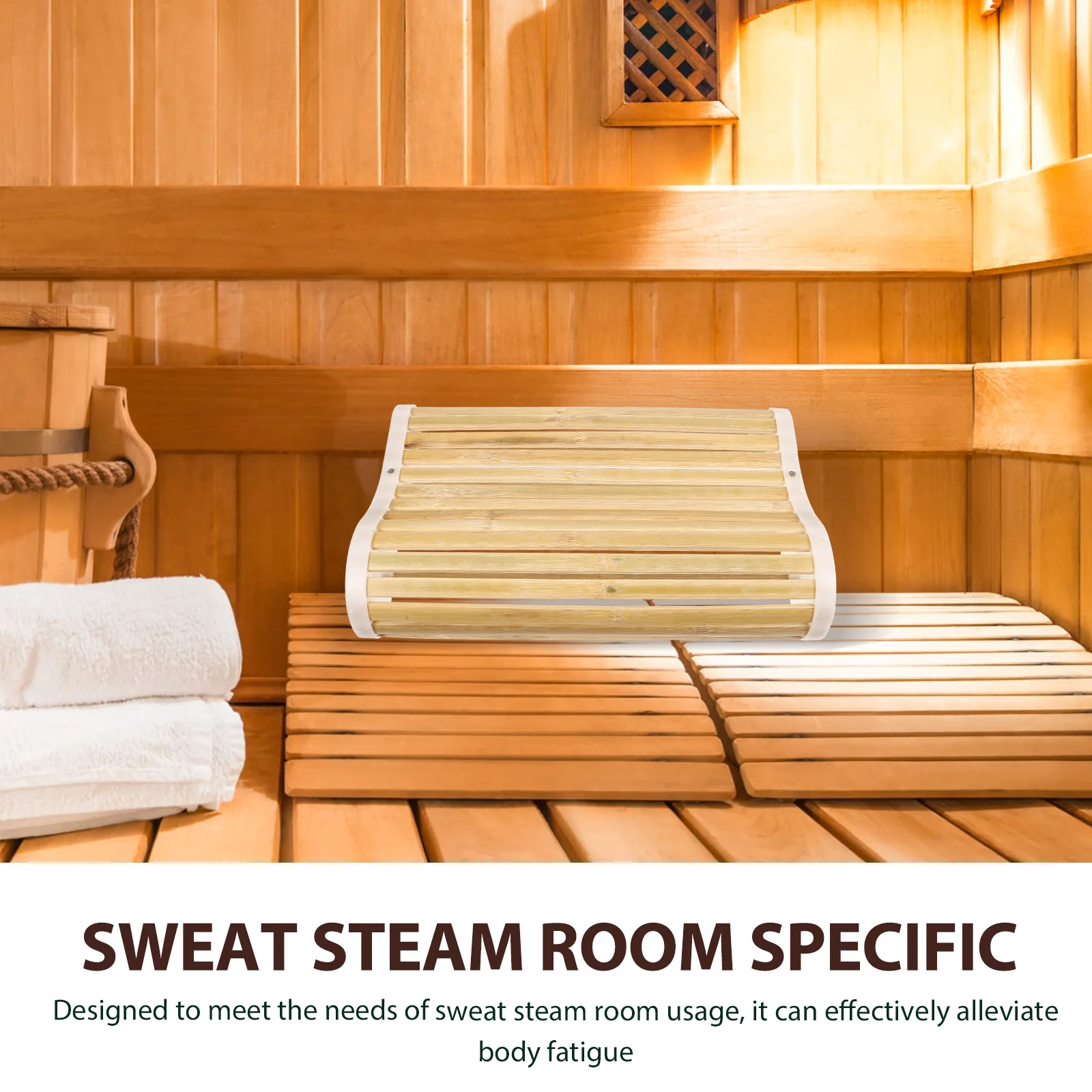 Bamboo Pillow Bed Pillows Bathtub Neck Sweat Steam Cushion Elder Rest Breathable Cooling 6