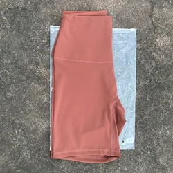 Women's High Waist Yoga Shorts - Naked Feeling, Tummy Control Fitness Leggings - M-4 (Bronze)