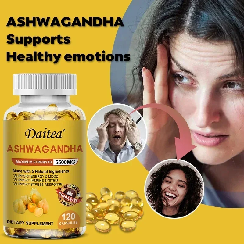 Ashwagandha Extract 5500 mg Antioxidant Sleep Energy Supports Cognitive and Neurological Function