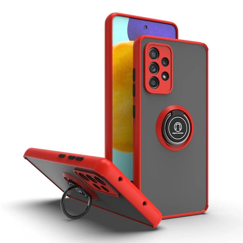 Magnetic Ring Support Phone Case – Shockproof Protection with 360-Degree Rotating Stand