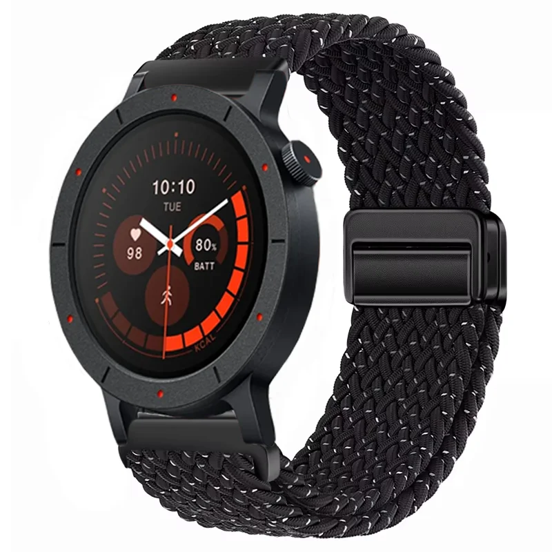 Nylon Braid Sport Strap - 22mm Magnetic Breathable Bracelet Wristband