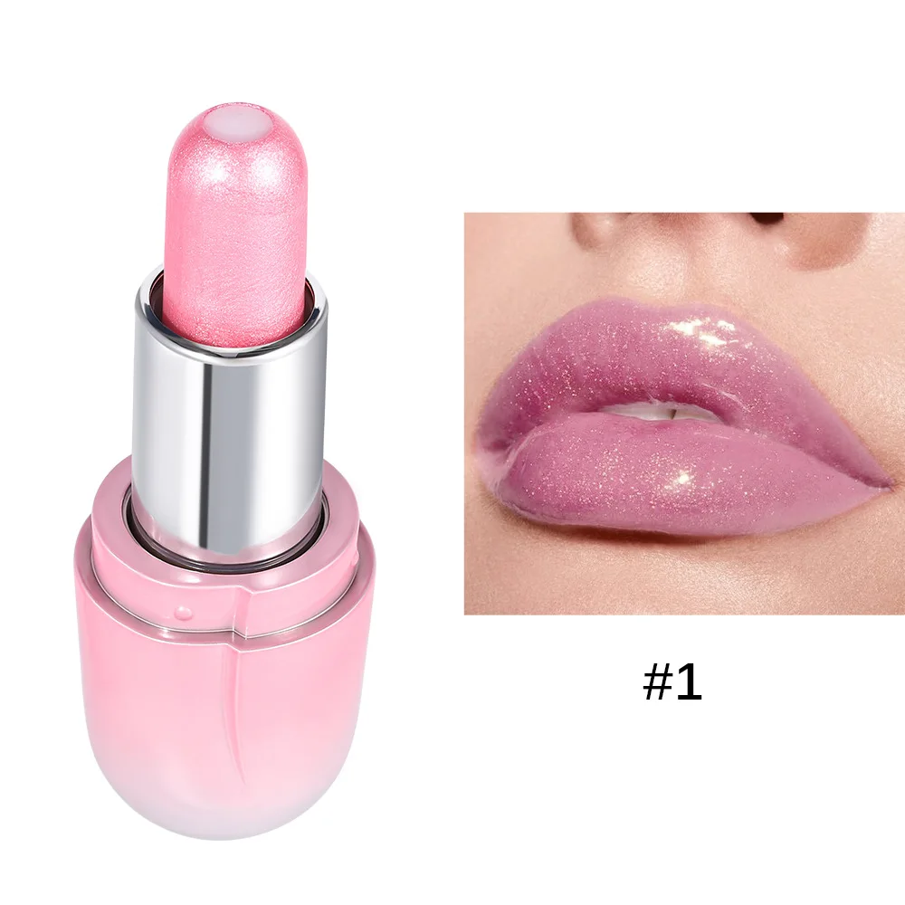 thumbnail image 1 of 6 Colors Pearlescent Mirror Jelly Lipstick Waterproof Long Lasting Matte Velvet Shiny Sandwich Lip Stick Balm Makeup Cosmetics, 1 of 5