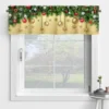 Snowman Christmas Valance Santa For Winter 137x45cm Decorations Claus Window Holiday Curtain 5