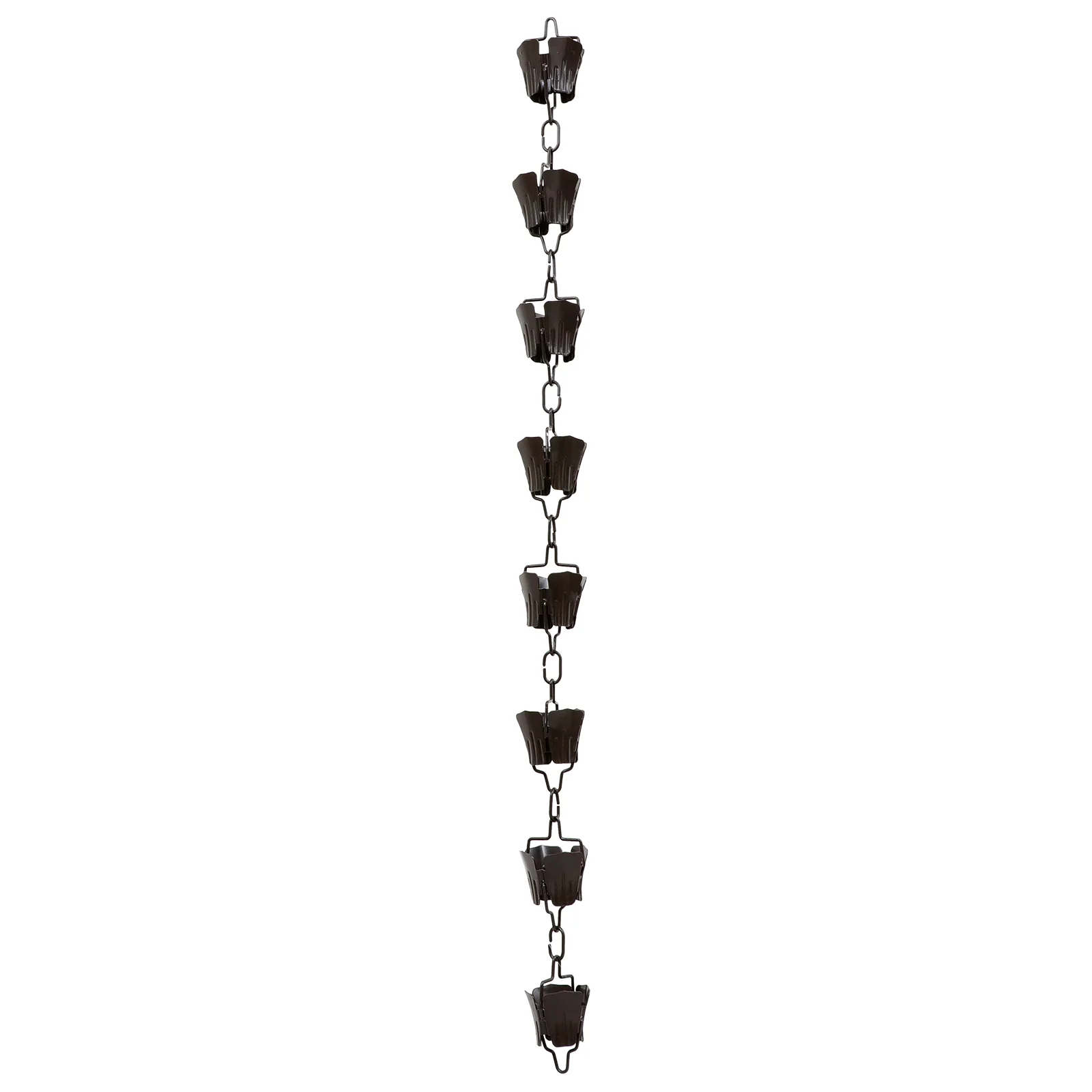 Garden Rain Chain Bell Outdoor Umbrella Decor for Gutter Flower Chimes Copper Wall Hanging Divert