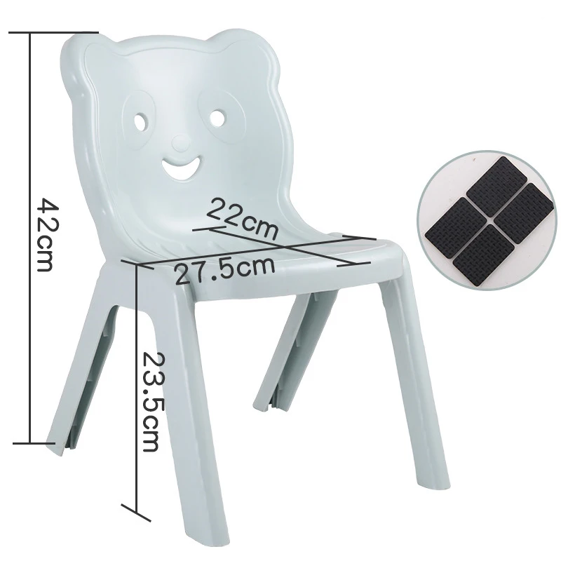 

Children Backrest Chair For Eating Household Plastic Cartoon Baby Dining Chair Kids Seat Chairs