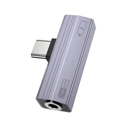 USB - C to 3.5mm Audio and Charging Adapter - Dual Functionality with Fast Charging Capability (10W)