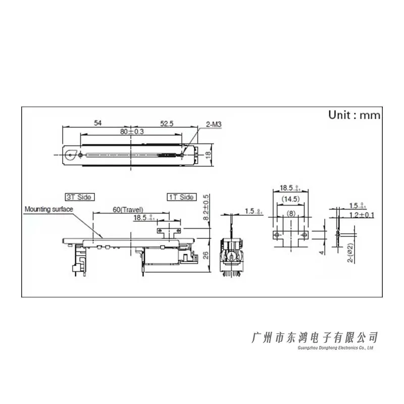 1 PCS Japan ALPS Alps 60MM stroke motor drives sliding potentiometer RS60N11M9A0F Promix 01