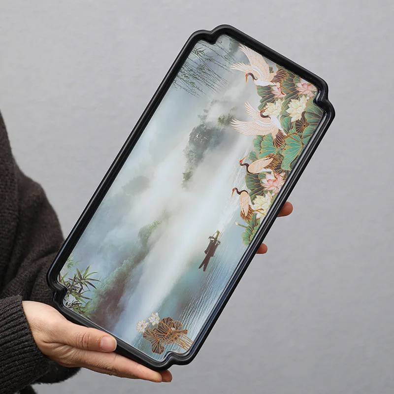 

Серия тяжелых бамбуковых чайных подносов, Простой сухой пивоваренный маленький искусственный домашний квадратный чайный столик в японском стиле