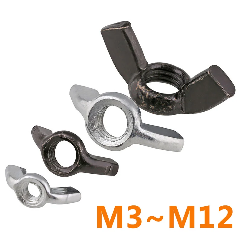 M12 Wing Butterfly Nuts Zinc Plated To Fit Metric Bolts Screws Wingnuts 