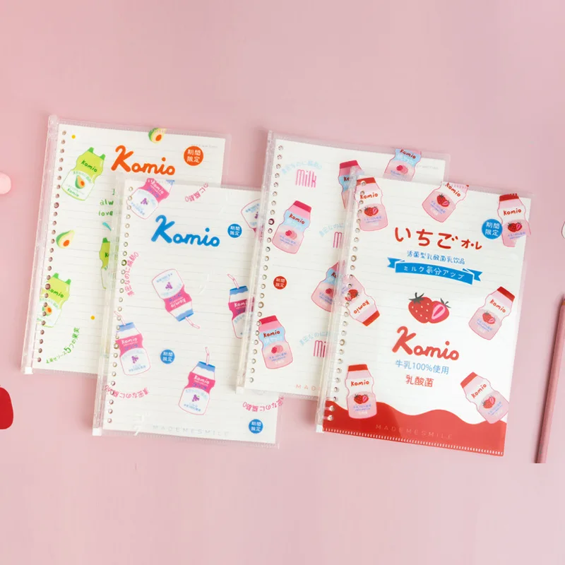 

B5 A5 Cute Yakult School Diary Notebook Stationery Removable Pp File Loose-leaf Notebook Journal Agenda Planner Refill