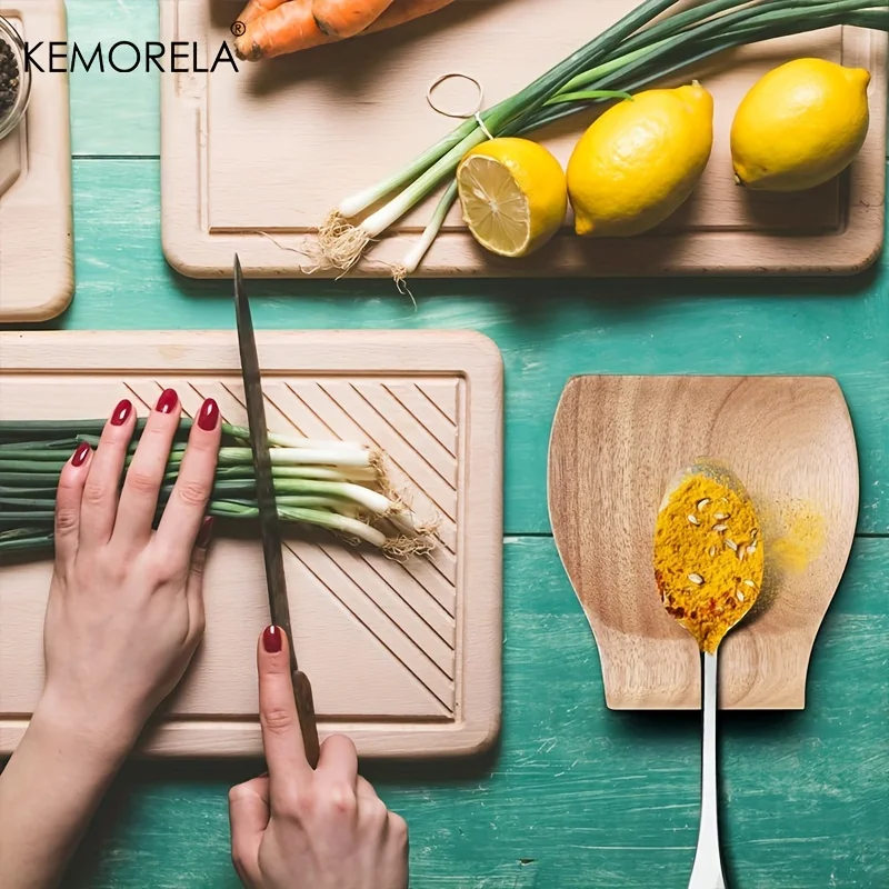 Wooden Spoon Holder Wooden Spoon Oil Separator Household And Commercial Spoon Tray Spoon Pad Cooking Spatula Tableware Holder 4