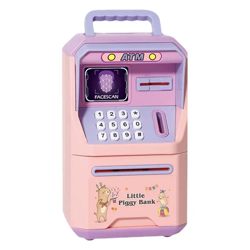 

New ATM Money Bank Kid Banks Cash Coin Can Intelligent Coin Bank Toy For Kids With Simulated Face Recognition Password Safe