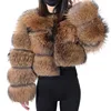 2024 maomaokong Super Hot Winter Women Luxury Thick Real Raccoon Fur Coat Natural Fox Fur Jacket Plus Size Jackets Female Vest 4