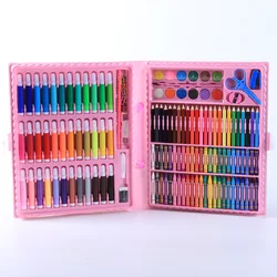 Ensemble de Crayons à aquarelle, 150 pièces, pinceaux, Crayons, fournitures scolaires pour enfants, ensemble d'art, eau, huile, Pastel, nouvelle collection 