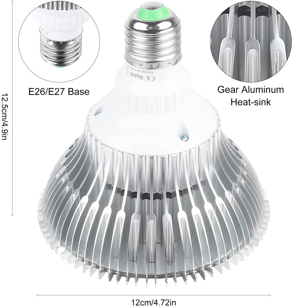 LED 식물 성장 조명, 전체 스펙트럼 다육 식물 조명, 채우기 조명, 식물 스포트 라이트, 150 LED, 150LED 성장 조명