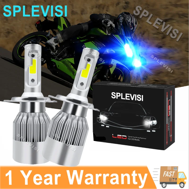 2x 9000LM COB светодиодные фары для Kawasaki доказательства 14 ZG1400A ABS 2008-2009 2015-2016 мотоциклетные светодиодные фары дальнего и ближнего света голубые лампы