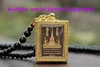 Southeast Asia Thailand Temple Efficacious talisman safe GOOD LUCK four-faced Buddha Ganesh God Buddha card Pendant Amulet 4