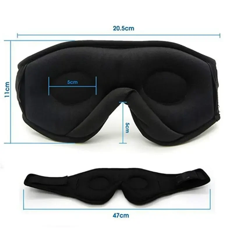 Bluetooth Sleeping Headphones 3D Eye Mask Wireless Air Travel 5.0 Headband Soft Elastic Comfortable Music Earphones 6