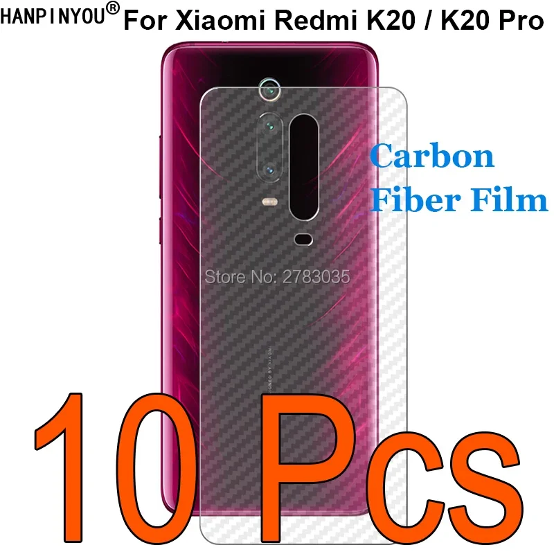 

10 Pcs/Lot For Xiaomi Redmi K20 / K20 Pro 6.39" Durable 3D Anti-fingerprint Transparent Carbon Fiber Back Film Screen Protector
