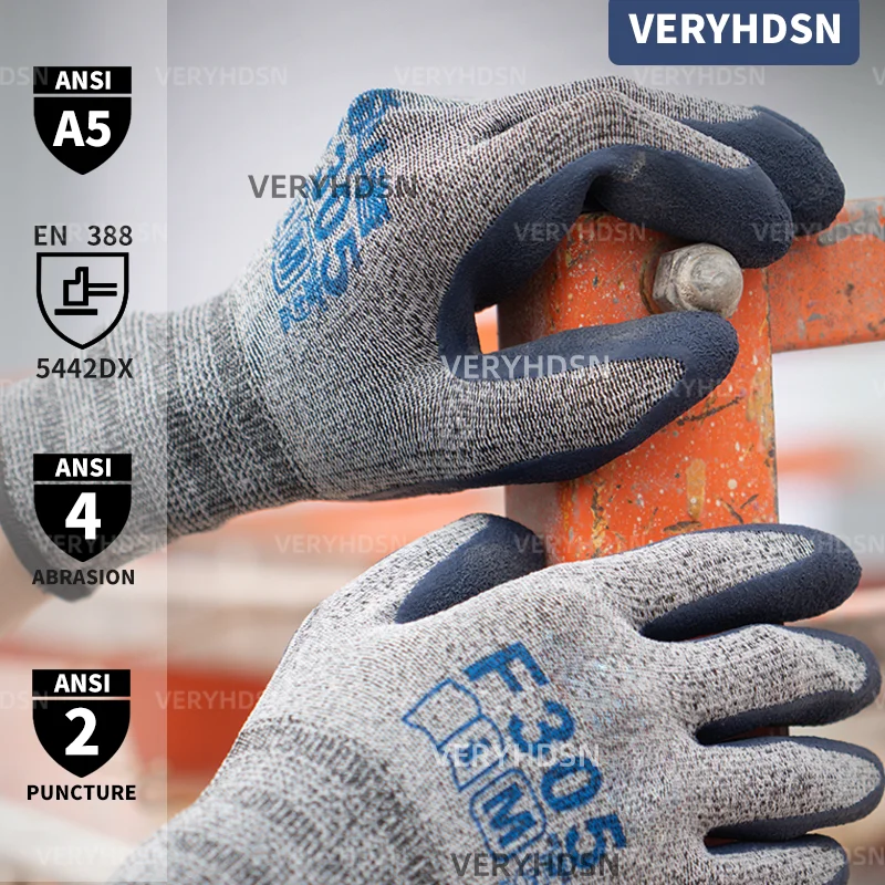 Safety Work Gloves For Men&Women Multi-Purpose Firm Non-Slip Grip Cut-Resistant Nitrile Foam Coated Durable & Breathable 3pairs work gloves nitrile gloves anti cut gloves cut resistant gloves protective gloves
