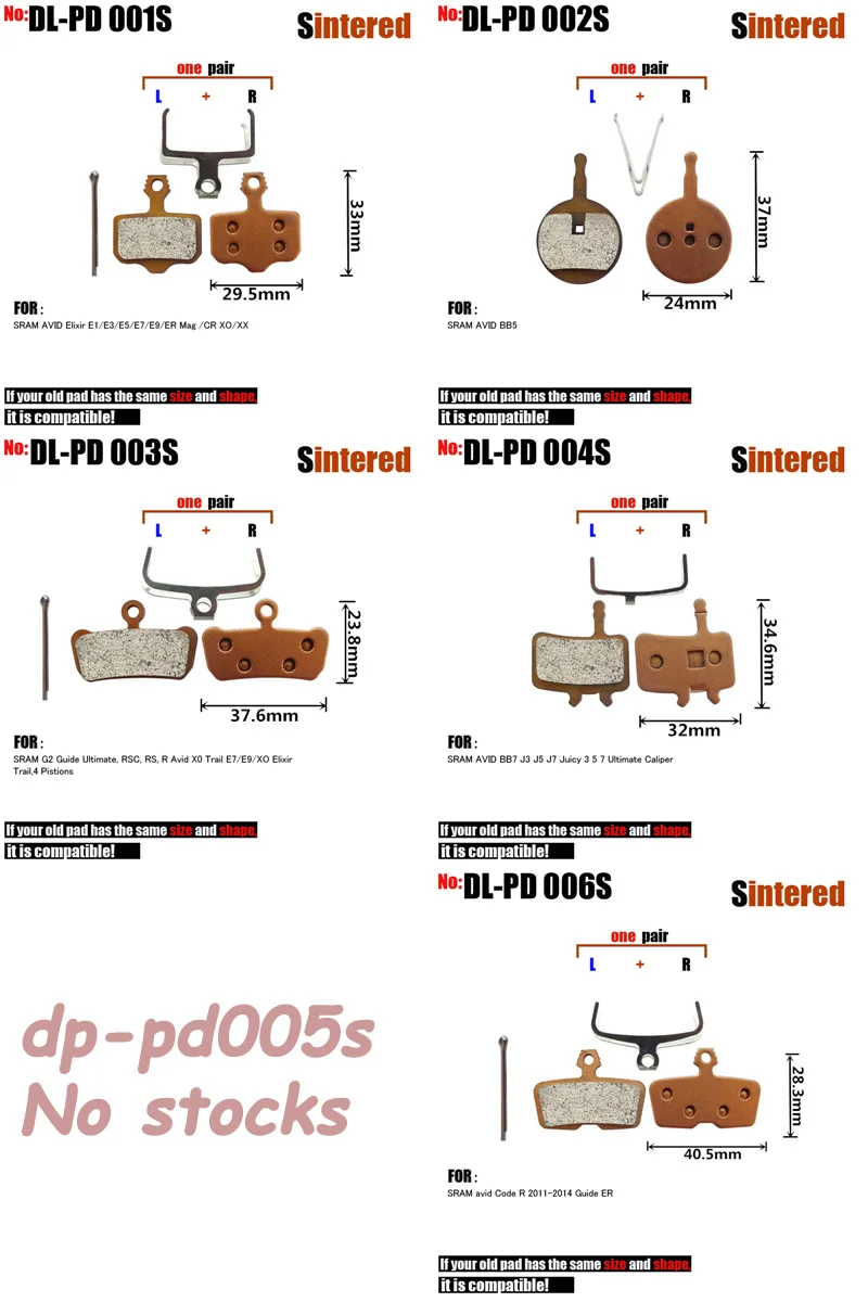 DELT 2 Pair Sintered Bicycle Disc Brake Pads Hydraulic Cycling MTB Bike For SRAM AVID SHIMANO FORMULA MAGURA HAYES Hope Part