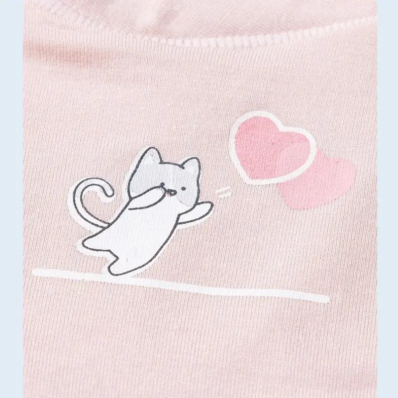 Summer Cute Cartoon Cat Ladies Underwear Large Low Waist Maternity Briefs Plus Size Shorts Pink Panties for Pregnant Women