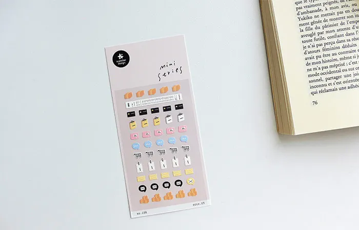 Koreanische Import Suatelier Mini Happy Daily Life Lebensmittel Tiere Aufkleber Scrapbooking Diy Journaling Tagebuch Schreibwaren Aufkleber Schule – Detail 2