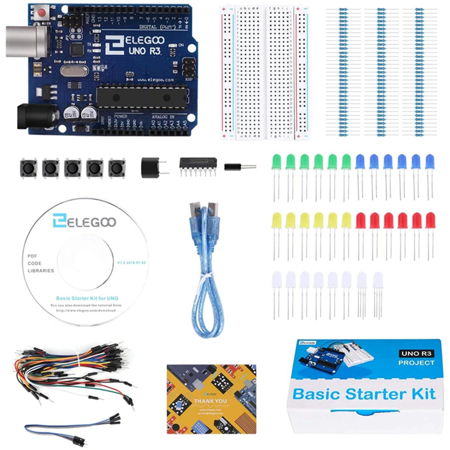 ELEGOO UNO Ʈ ⺻ Ÿ ŰƮ, Tutorial  UNO R3  Arduino IDE DIY  ŰƮ ȣȯ 