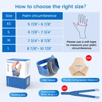VELPEAU Thumb Brace for CMC Joint Pain, Osteoarthritis, Arthritis and Tendonitis Thumb Support Stabilizer with Elastic Sleeve 2