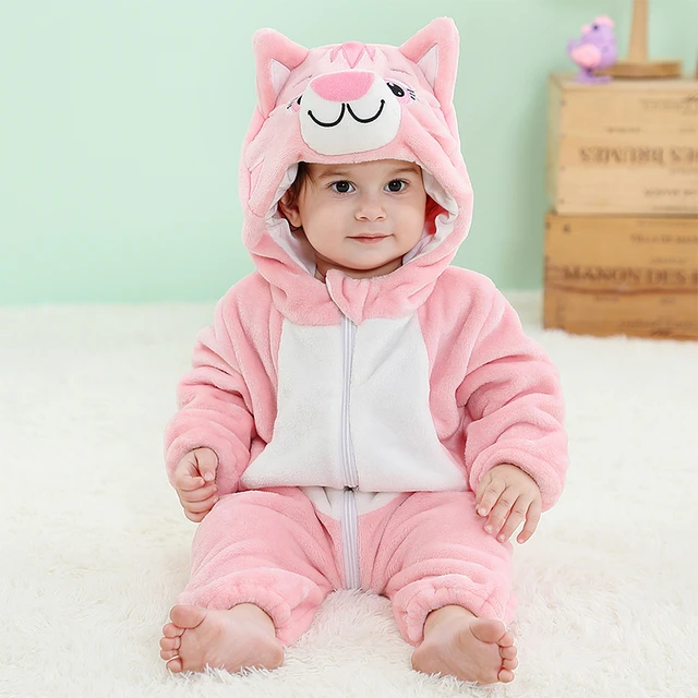 Kawaii gato anime bebê menina menino roupas onesie inverno recém-nascido  bebê macacão infantil onesies algodão criança festa de bebê traje -  AliExpress