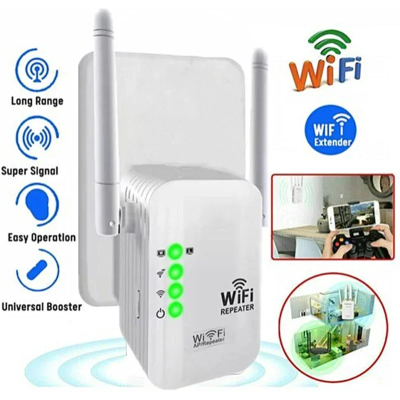 Extender Wifi, Ripetitore Wifi, Ripetitore Wifi, Copertura Fino A 2640 Piedi Quadrati, Estensore Di Portata Wifi, Ripetitore Di Segnale Wireless Per L