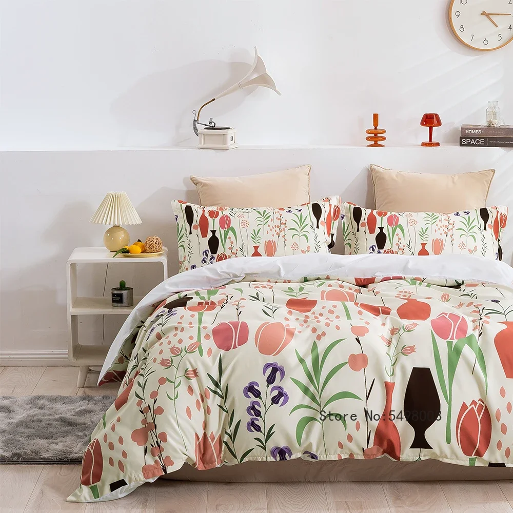 Customize Photo Logo Cotton Bedding Set Luxury Brand Duvet Cover Set with Pillowcase DIY Kids Adult Bed Set King Queen Size 3pcs 2