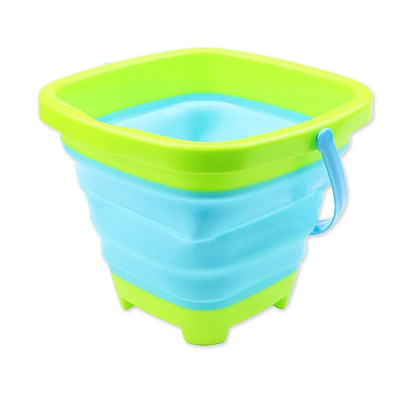 Children Foldable Pail Beach Bucket with Shovels Collapsible Bucket Camping  Gear Beach Party Camping Fishing Summer outdoor Game - AliExpress