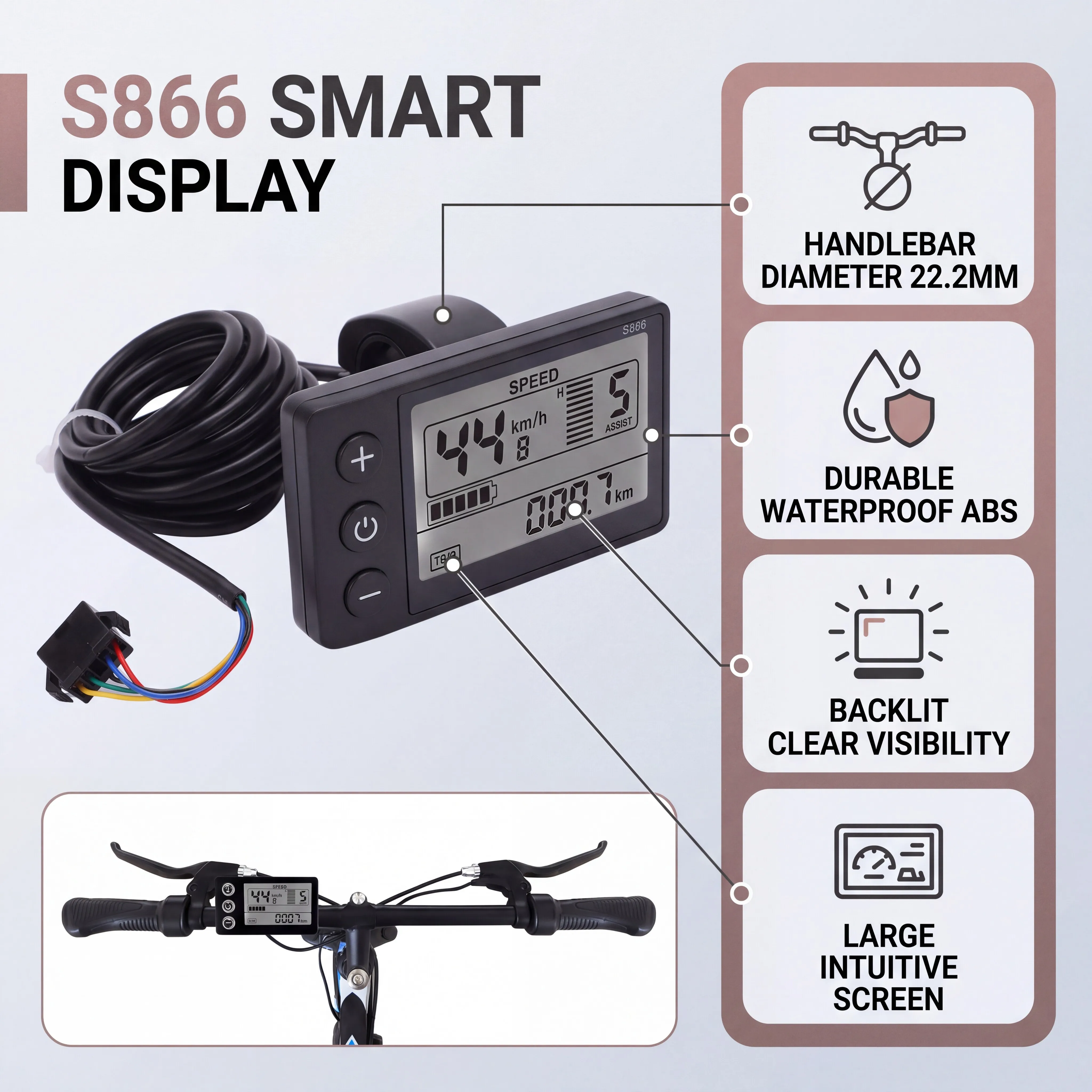 Advanced Electric Scooter Control Panel with LCD Display
