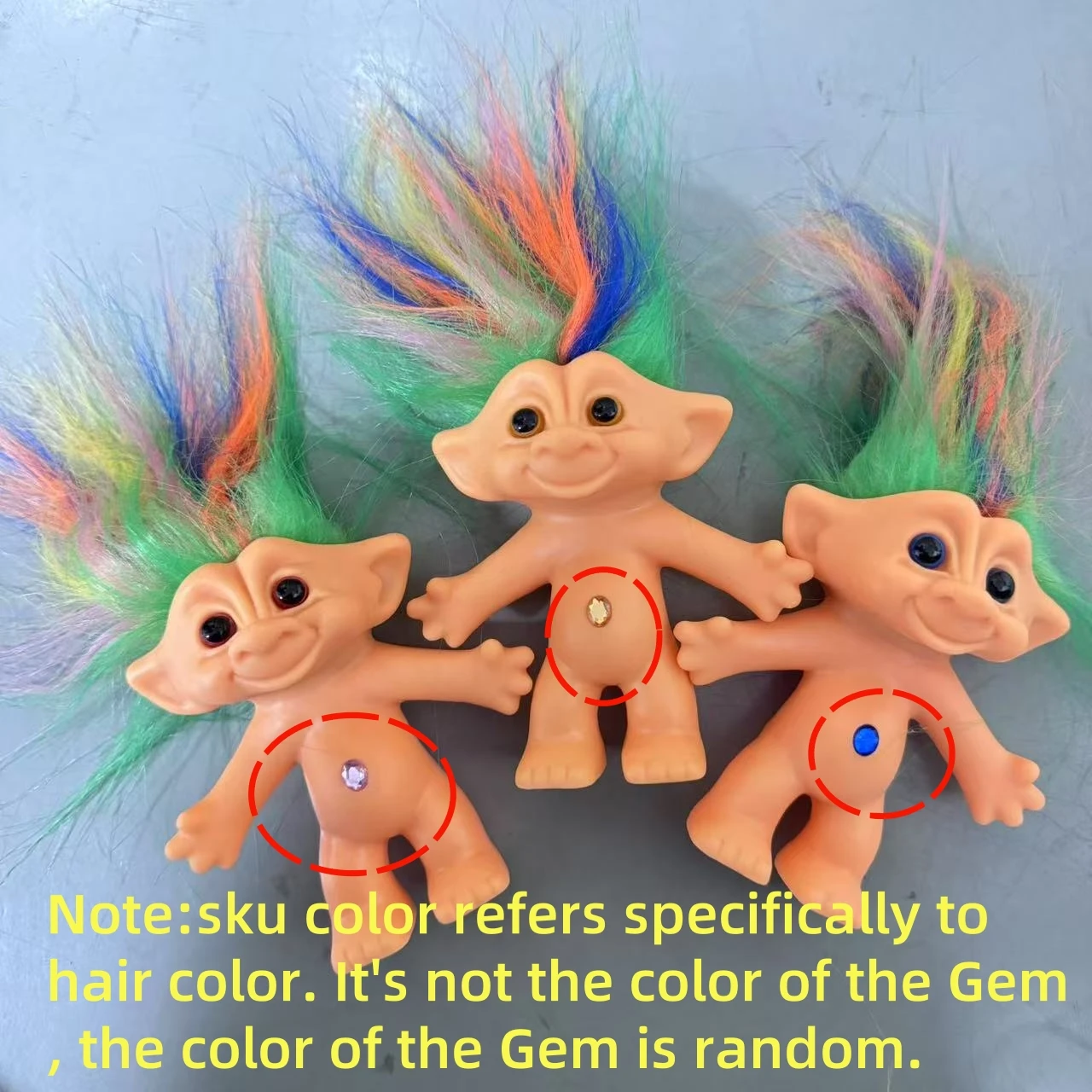 Anime Doll Toys Lucky Doll Vintage Troll Figure Dolls Colorful Hair Anime Action Family Members Models Kids Toys Children Gift