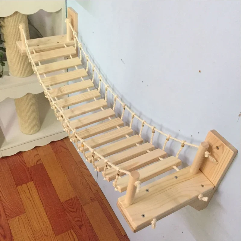 벽 마운트 고양이 다리 애완 동물 고양이 나무 집 침대 해먹 사이 잘삼 고양이 사다리 단계 Scratcher 포스트 고양이 등반 프레임 가구 고양이 장난감