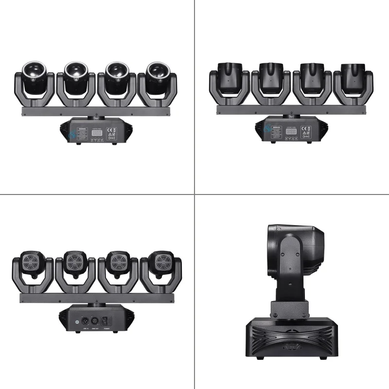Four Head Full Color Beam Moving Head Light LED 150W RGBW DMX Controller Stage L