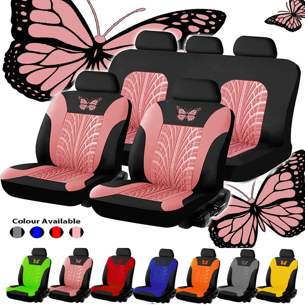 Car Seat Cover Universal Butterfly Pattern Tire Shape 1