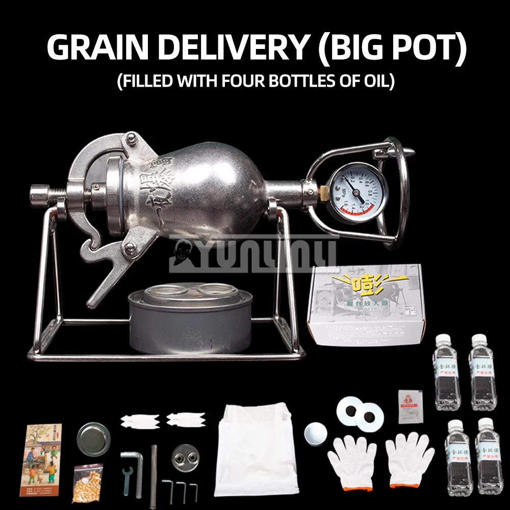 Popcorn Puffing Machine Stainless Steel Popcorn Machine Mini Puffed Rice Corn