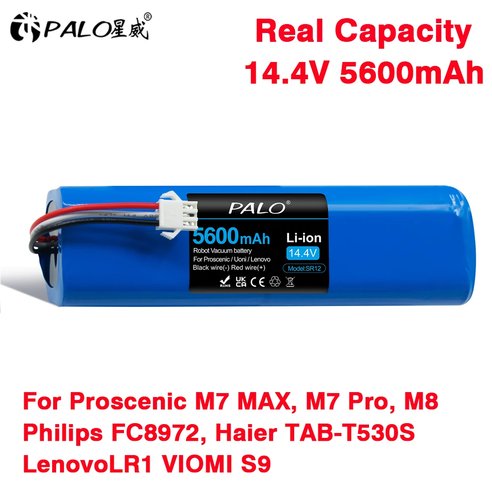 Bateria da Vassoura de Palo 14.4v para Proscenic m7 Max m7 Pro m8 Pro u6 Philips Fc8972 Haier Tab-t530s Lenovo Lr1 Aspirador de pó