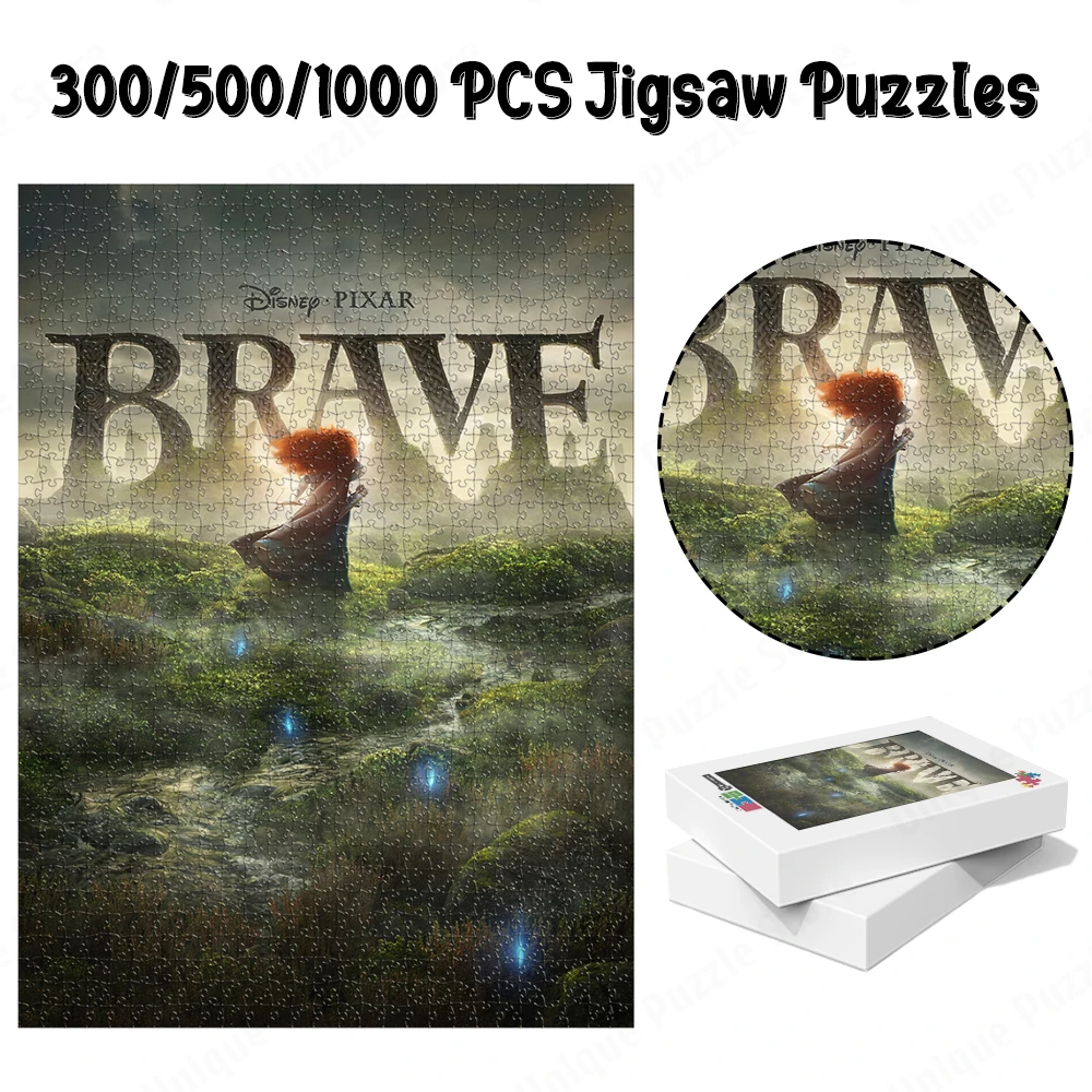 

Brave Series Puzzle Board Games Disney Classic Cartoon Games and Puzzles Princess Merida Educational Toys Movie Cover Hobbies