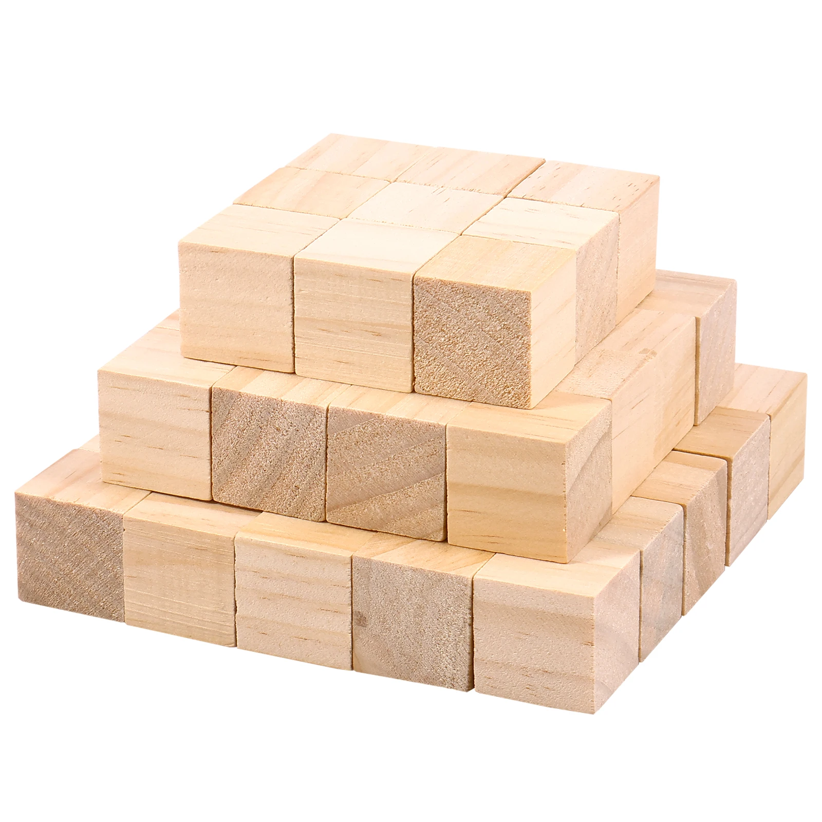 Set of 16 pcs 1 1/2 inch (4 cm) Unfinished Wood Blocks for wood crafts  wooden cubes wood blocks - AliExpress