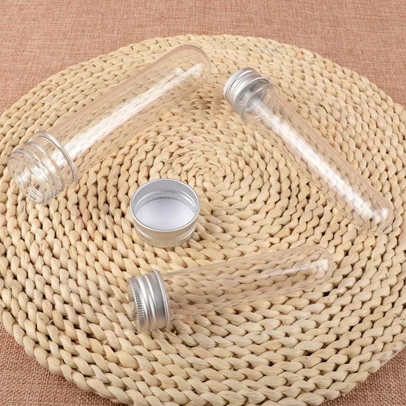 Plastic Test Tubes 20Pcs Lab 30ml Plastic Clear Test Tube With Cover Multi-Purpose Storage Bottle for USB Cable Party Favors Bottling Box Organizer