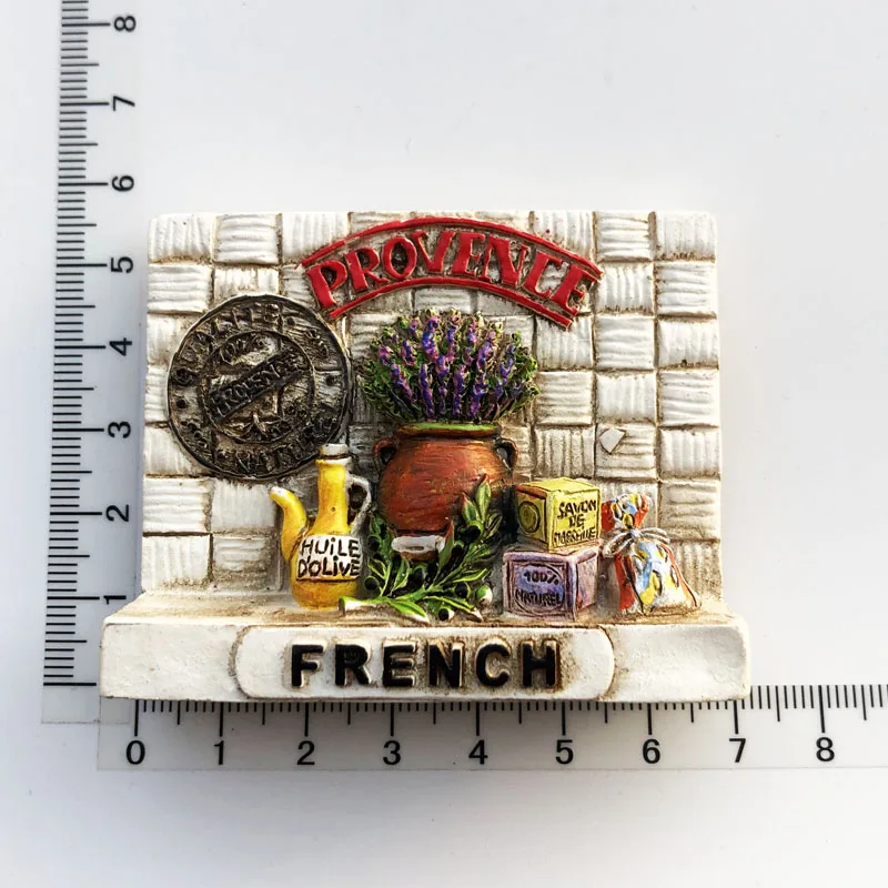 

French style Fridge Magnet cultural landscape message stickers, tourist souvenirs, resin craft decorations