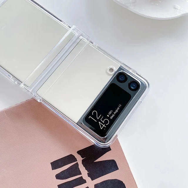 삼성 갤럭시 z 플립 3 4 5 투명 하드 PC 힌지 보호대 완전 보호 폰 케이스