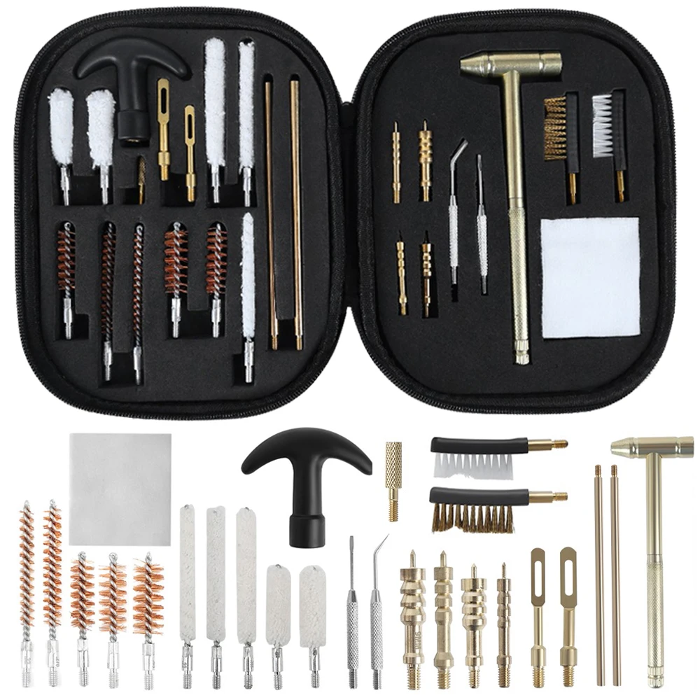 

26Pcs Universal Gun Cleaning Kit Hunting Rifle Pistol Shotgun Handgun Gun Cleaning Brushes .22Cal .270Cal .357Cal .40Cal .45Cal