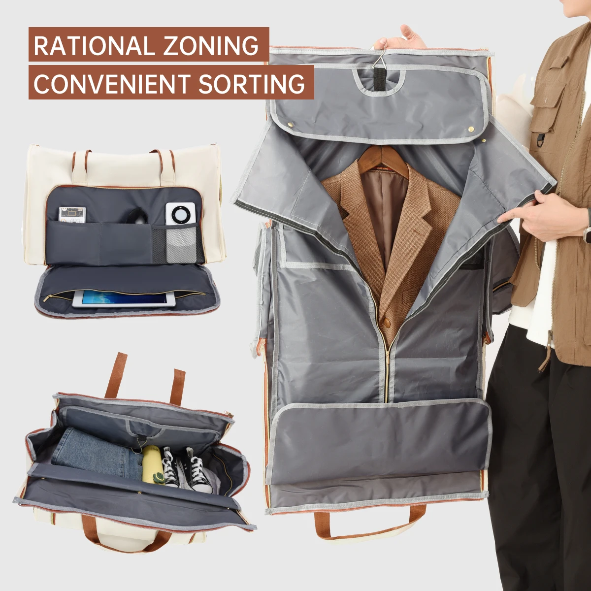 Extra Large Capacity Travel Bag, Travel Bag, Men's and Women's Quilt Cosmetics Bag, Satchel Luggage Bag, Checked Moving Luggage Bag, Multi-Function with Shoe Compartment